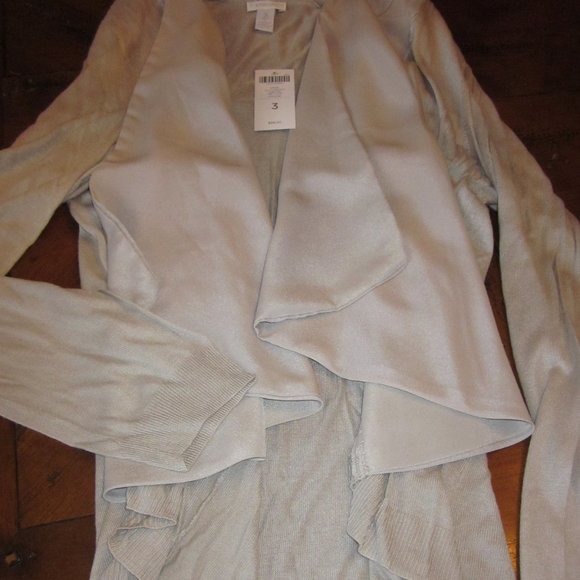 Chico's NWT Sicily Cardigan Sweater Tibet Taupe Chico's SZ 3 (16) - Picture 3 of 4